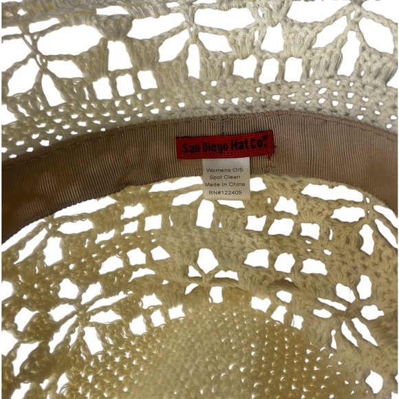 San Diego Hat co,Beige,cream,off white,dark brown band, O/S, Bucket hat,Sun hat - Picture 6 of 7